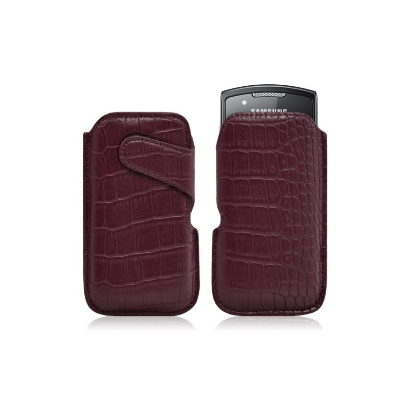 Housse coque étui pochette style croco pour Samsung Player Star 2 S5628