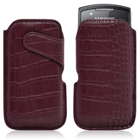 Housse coque étui pochette style croco pour Samsung Player Star 2 S5628