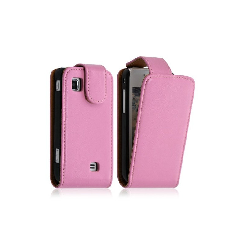 Housse étui coque pour Samsung Wave 575 S5750 couleur rose pâle + film écran