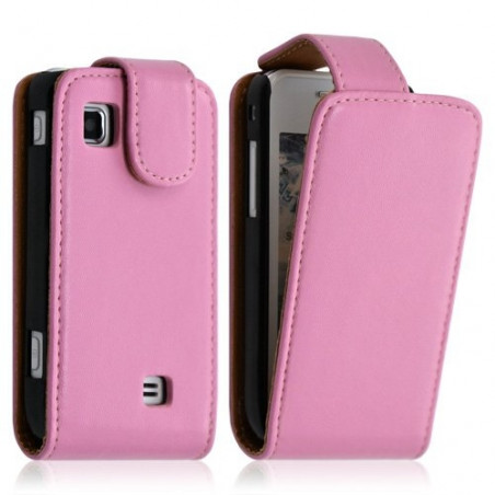 Housse étui coque pour Samsung Wave 575 S5750 couleur rose pâle + film écran