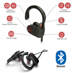 copy of Écouteurs Bluetooth Tour d'Oreille Noir pour Archos Oxygen 57