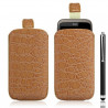 Housse coque étui pochette style croco pour HTC Wildfire + Stylet