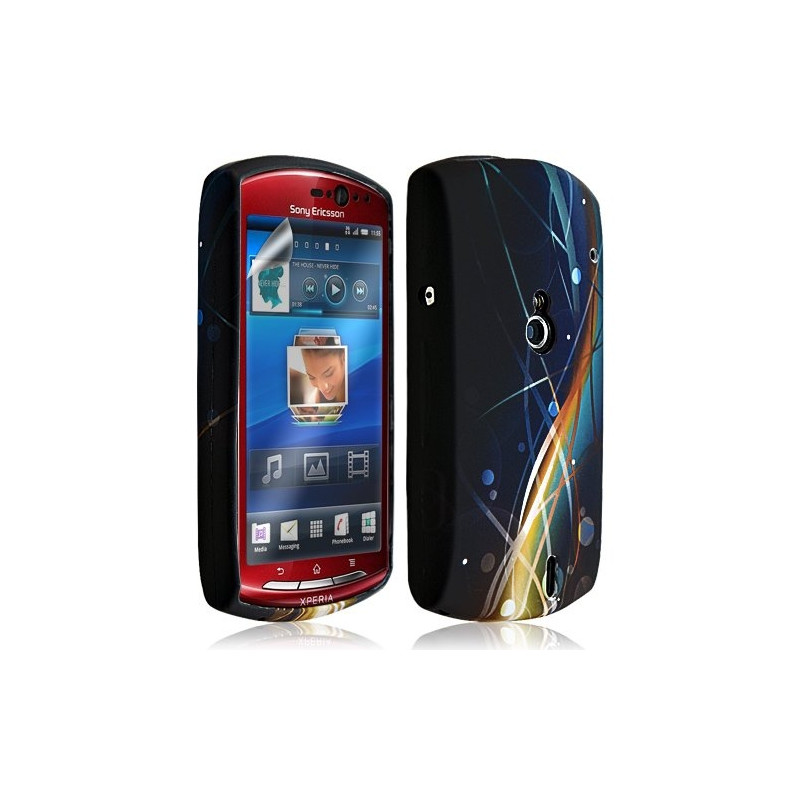 Housse Coque Étui En Gel Pour Sony Ericsson Xperia Kyno Avec Motif + Film Ecran