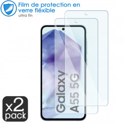 Verre Fléxible Dureté 9H pour Smartphone Samsung Galaxy A55 5G (Pack x2)