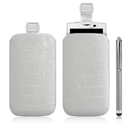 Housse coque étui pochette style croco pour Sony Ericsson Xperia x10 + Stylet