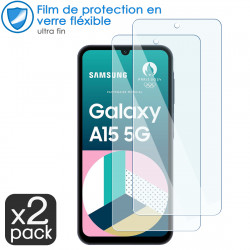 Verre Flexible Dureté 9H pour Smartphone Samsung Galaxy A15 5G (Pack x2)