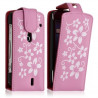 Housse étui coque pour Sony Ericsson Xperia Kyno motif fleurs couleur rose pâle + film écran