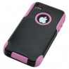 Housse étui coque pour Apple Iphone 4/4S couleur rose + Film de protection