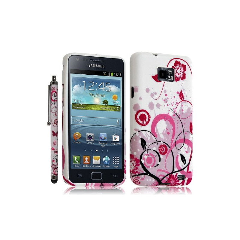 Housse Coque pour Samsung Galaxy S2 Motif HF30 + Stylet