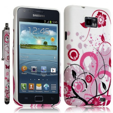 Housse Coque pour Samsung Galaxy S2 Motif HF30 + Stylet