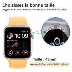 [Pack x3] Protection d'écran en Verre Trempé Dureté 9H pour Apple Watch 42mm (Serie 3/2/1)