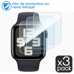 [Pack x3] Protection d'écran en Verre Trempé Dureté 9H pour Apple Watch SE 40mm (Serie 6/5/4/SE)