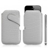 Housse coque étui pochette style croco pour Apple Iphone 4/4S + Stylet