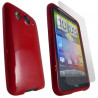 housse étui coque gel silicone pour HTC Desire HD + film de protection