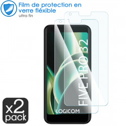 Verre Fléxible Dureté 9H pour Smartphone Logicom Five Pro 32 (Pack x2)