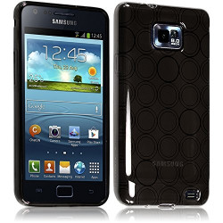 Housse Coque Style Cercle pour Samsung Galaxy S2 / S2 Plus Couleur Fumé Translucide + Chargeur Auto