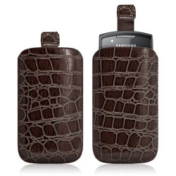 Housse coque étui pochette style croco pour Samsung Player Star 2 S5628