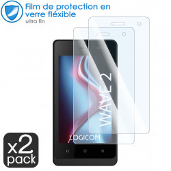 Verre Fléxible Dureté 9H pour Smartphone Logicom Le Wave 2 (Pack x2)