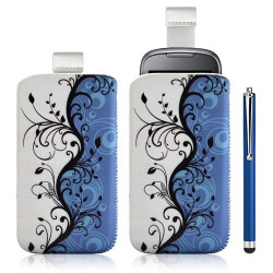 Housse coque étui pochette pour Samsung Player 5 S5560 avec motif + stylet luxe