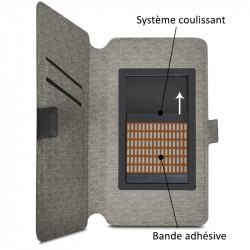 Etui Universel S à rabat latéral (Ref.Noir) pour Logicom Link