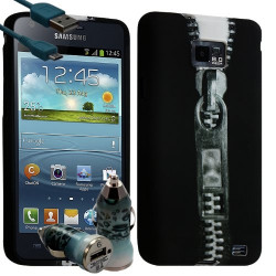 Housse Coque pour Samsung Galaxy S2 Plus Motif LM07 + Chargeur auto