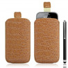 Housse coque étui pochette style croco pour Samsung Galaxy Gio S5660 + Stylet