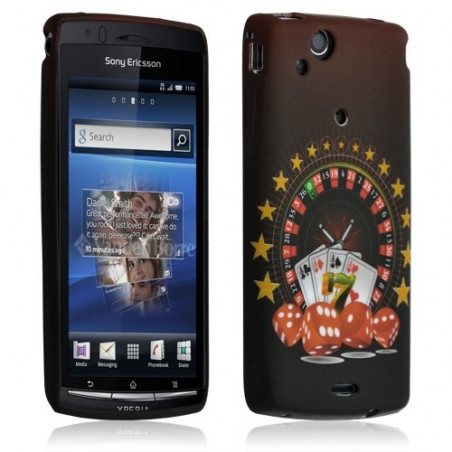 Housse coque etui silicone pour Sony Ericsson Xperia X12 Arc / Arc S avec motif