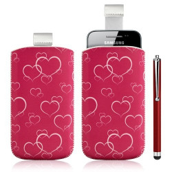 Housse coque étui pochette pour Samsung Galaxy Ace S5830 avec motif + Stylet luxe