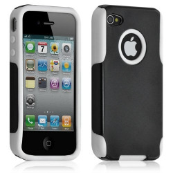 Housse étui coque pour Apple Iphone 4/4S couleur blanc + Film de protection