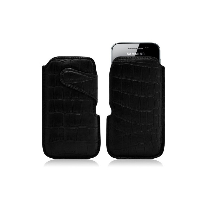 Housse coque étui pochette style croco pour Samsung Galaxy Ace S5830