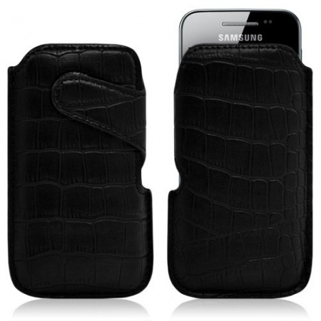 Housse coque étui pochette style croco pour Samsung Galaxy Ace S5830