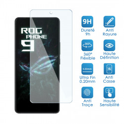 Verre Flexible Dureté 9H pour Smartphone Asus Rog Phone 9 Pro (Pack x2)