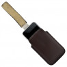 Housse coque étui pochette marron pour Apple Iphone 3G/3GS + Stylet