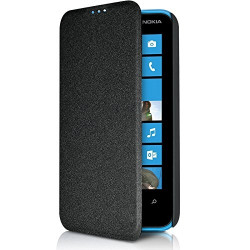 Etui à rabat latéral Support Couleur Noir pour Nokia Lumia 620 + Film de protection