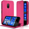 Etui à rabat latéral Support Couleur Rose Fushia pour Nokia Lumia 620 + Film de protection