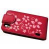 Housse coque étui fleur rouge pour LG Optimus Black + film protecteur