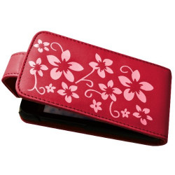 Housse coque étui fleur rouge pour LG Optimus Black + film protecteur