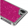 Housse Etui Coque Rigide Paillette Rose Fushia pour Sony Xperia Z1