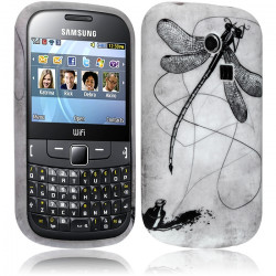 Housse coque etui gel pour Samsung Chat 335 S3350 avec motif LM01