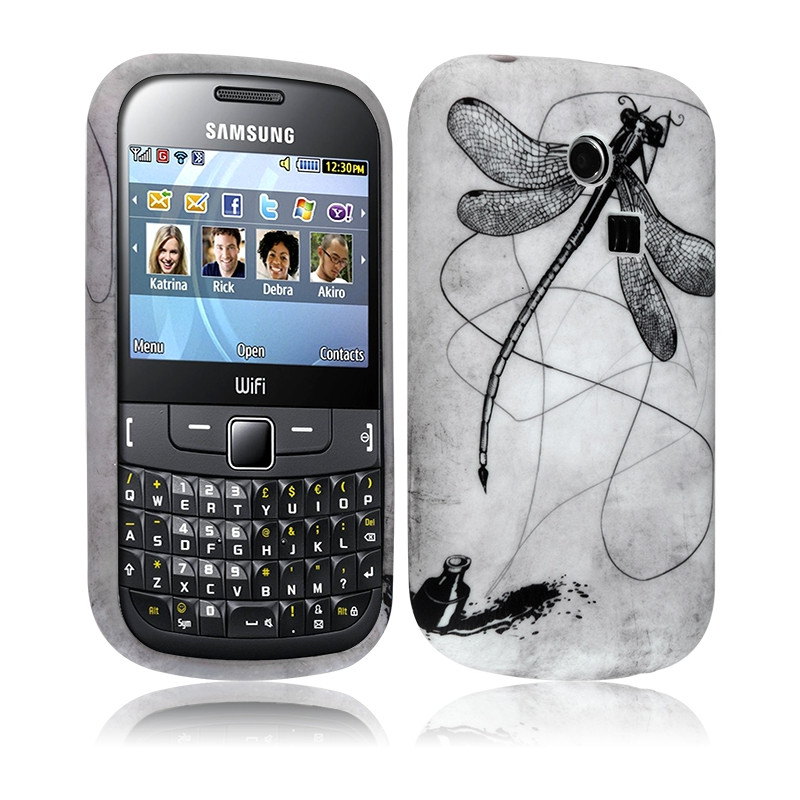 Housse coque etui gel pour Samsung Chat 335 S3350 avec motif LM01