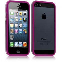 Housse Etui Coque Bumper pour Apple iPhone 5/5S couleur rose fushia