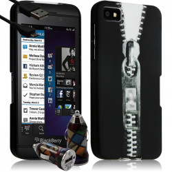 Housse Coque pour Blackberry Z10 motif LM07 + Chargeur Auto