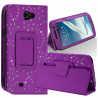 Housse coque etui pour Samsung Galaxy Note 2 Style Diamant Couleur Violet