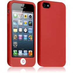 Housse Etui Coque Silicone pour Apple Iphone 5 / 5S Couleur Rouge
