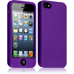 Housse Etui Coque Silicone pour Apple Iphone 5 / 5S Couleur Violet