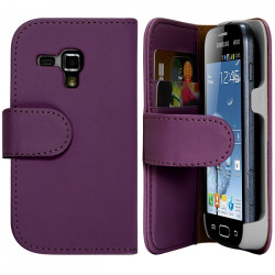 Housse Coque Etui Portefeuille pour Samsung Galaxy Trend Couleur Violet