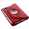 Housse Coque Etui Anneau Style Chrome Pour Samsung Galaxy Tab 7.0 P6200 Avec Rotation 360 Degrés Couleur Rouge