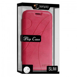 Coque Housse Etui à rabat latéral et porte-carte pour Wiko Cink Slim 2 couleur Rose Fushia