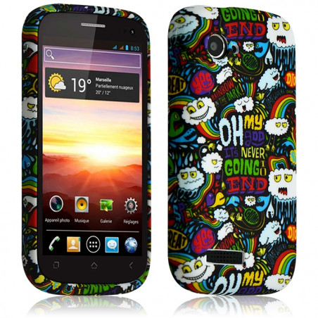 Housse Etui Coque Semi-rigide pour Wiko Cink Slim avec motif LM18