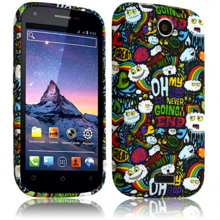 Housse Etui Coque Semi-rigide pour Wiko Cink Peax avec motif LM18